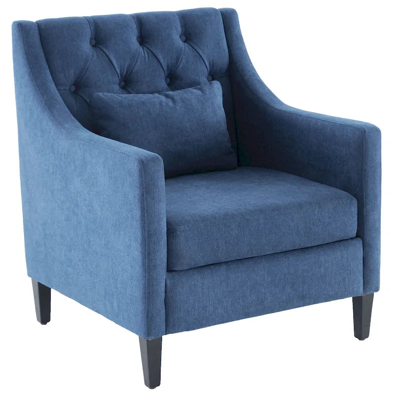 Chaises de salon, fauteuil d'appoint avec coussin lombaire, chaise de lecture élégante pour chambre à coucher, chaise de canapé rembourrée de style milieu du siècle