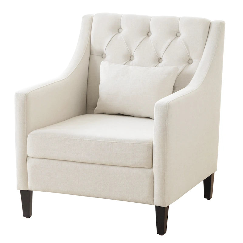 Chaises de salon, fauteuil d'appoint avec coussin lombaire, chaise de lecture élégante pour chambre à coucher, chaise de canapé rembourrée de style milieu du siècle
