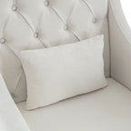 Chaises de salon, fauteuil d'appoint avec coussin lombaire, chaise de lecture élégante pour chambre à coucher, chaise de canapé rembourrée de style milieu du siècle