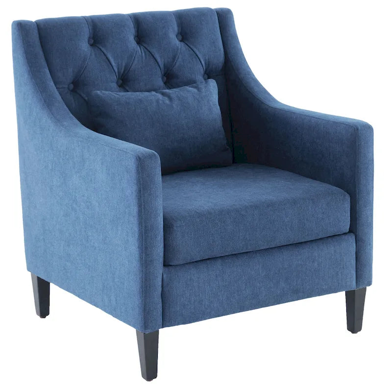 Chaises de salon, fauteuil d'appoint avec coussin lombaire, chaise de lecture élégante pour chambre à coucher, chaise de canapé rembourrée de style milieu du siècle
