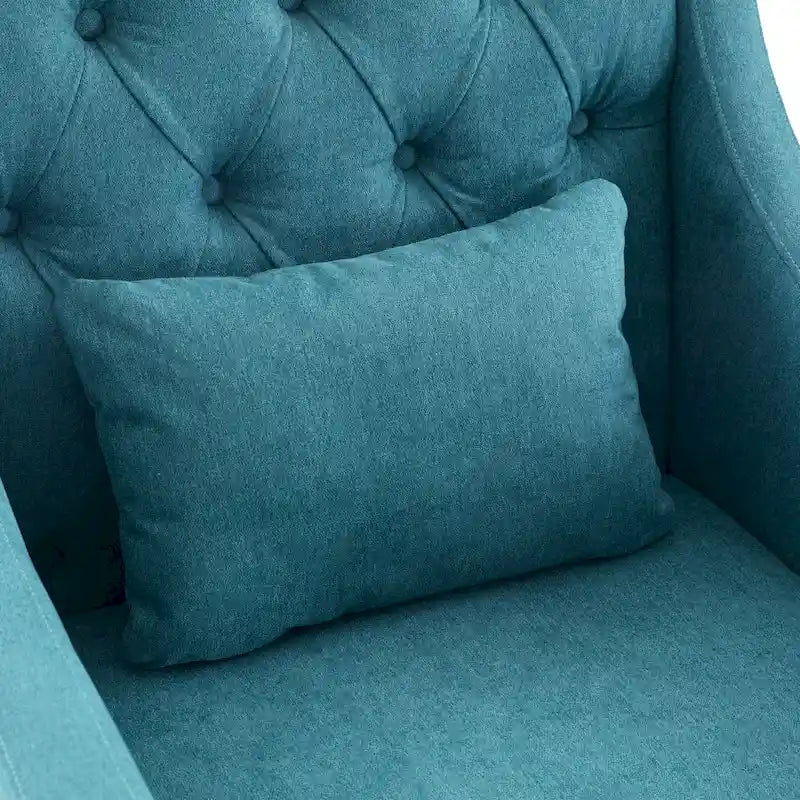 Chaises de salon, fauteuil d'appoint avec coussin lombaire, chaise de lecture élégante pour chambre à coucher, chaise de canapé rembourrée de style milieu du siècle