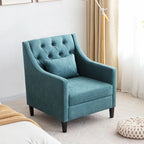 Chaises de salon, fauteuil d'appoint avec coussin lombaire, chaise de lecture élégante pour chambre à coucher, chaise de canapé rembourrée de style milieu du siècle