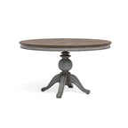 Table à manger sur pied en bois gris - 72 x 30 x 54