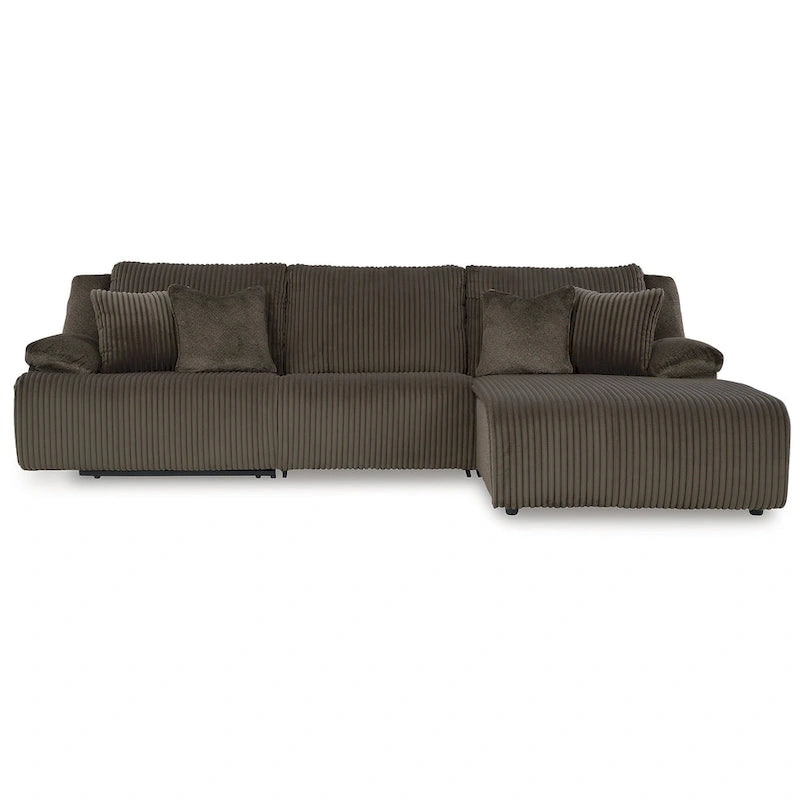 Canapé d'angle inclinable 3 pièces avec méridienne - 128 larg. x 74 prof. x 41 haut.