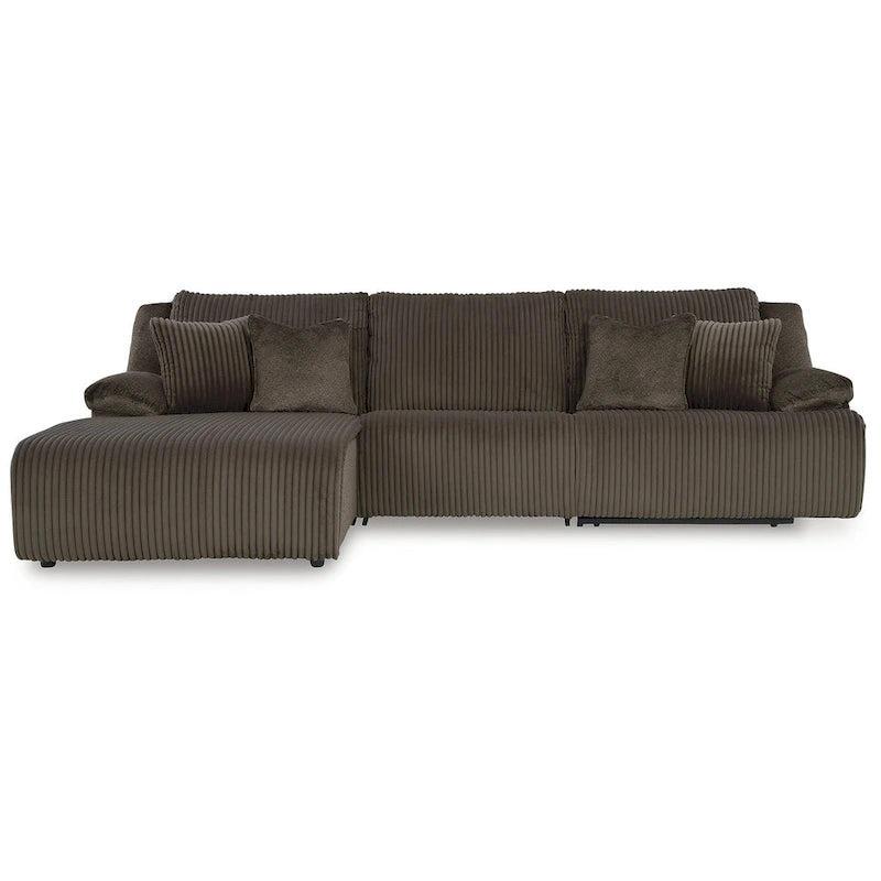 Canapé d'angle inclinable 3 pièces avec méridienne - 128 larg. x 74 prof. x 41 haut.