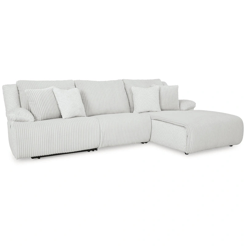Canapé d'angle inclinable 3 pièces avec méridienne - 128 larg. x 74 prof. x 41 haut.