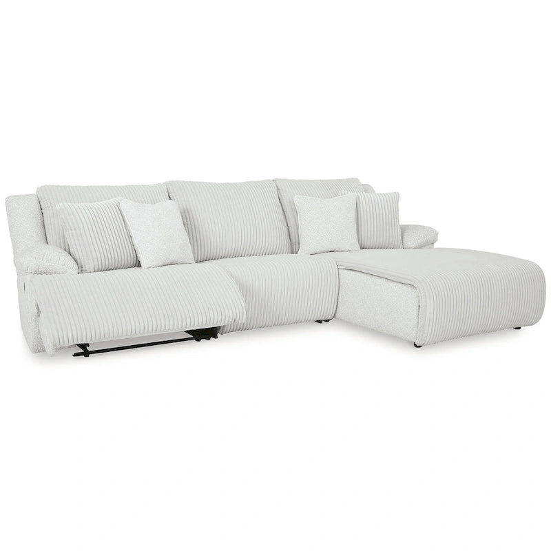 Canapé d'angle inclinable 3 pièces avec méridienne - 128 larg. x 74 prof. x 41 haut.