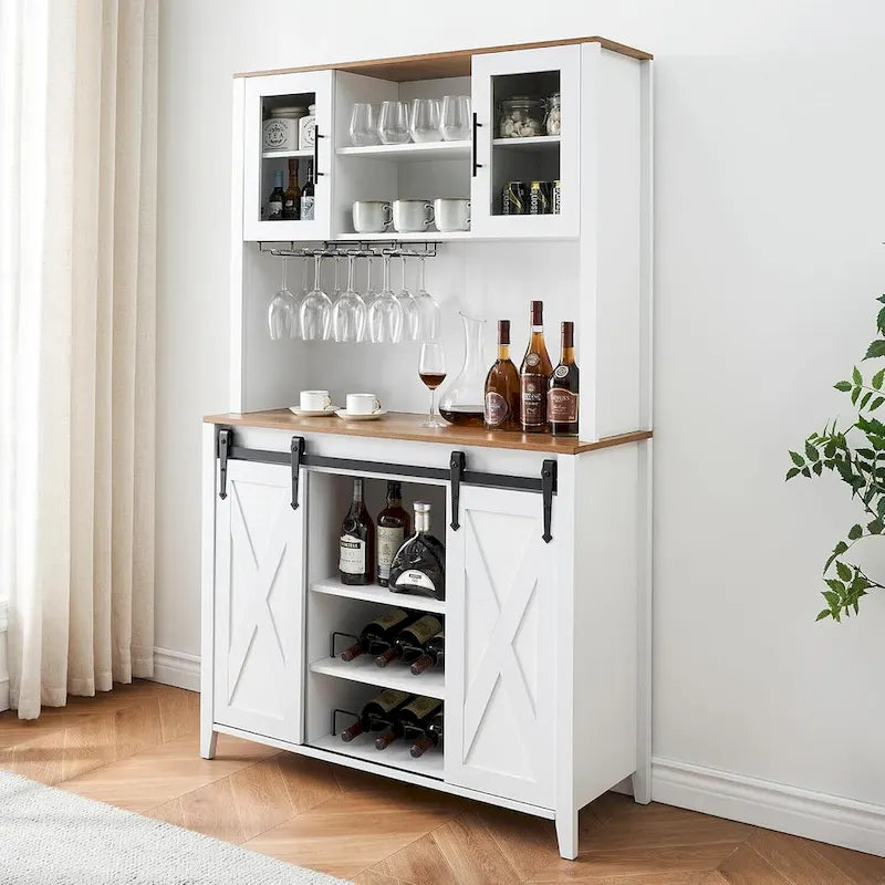 Meuble de bar à café de style ferme