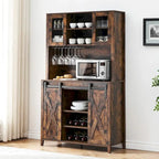 Meuble de bar à café de style ferme