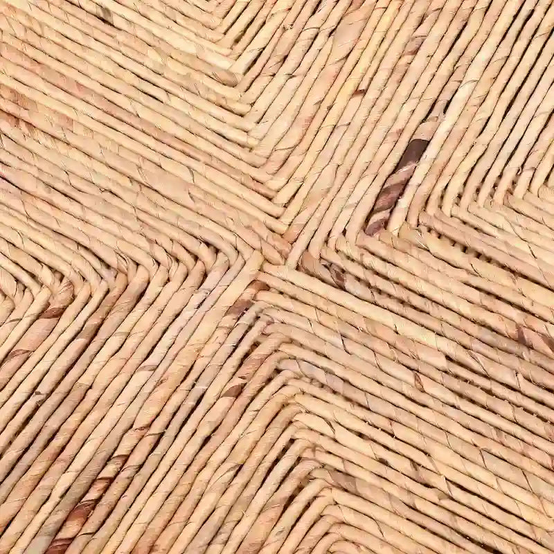 Tabourets de bar tissés à la main, tabourets de bar hauteur comptoir avec pieds de support en métal, tabourets d'îlot de cuisine avec dossier et repose-pieds