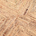 Tabourets de bar tissés à la main, tabourets de bar hauteur comptoir avec pieds de support en métal, tabourets d'îlot de cuisine avec dossier et repose-pieds