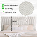 Lit plateforme double avec tête de lit réglable et tissu de luxe Dove