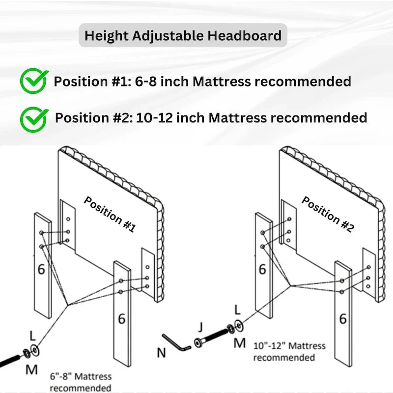 Lit plateforme double avec tête de lit réglable et tissu de luxe Dove