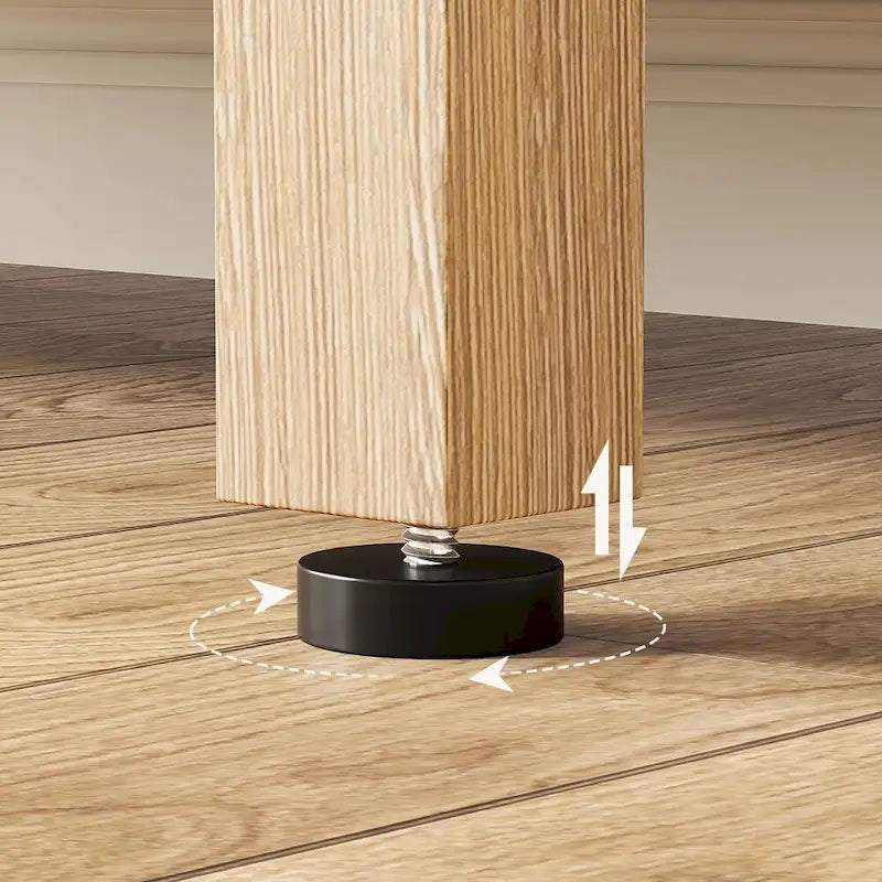 Meuble à chaussures 5 niveaux grand et cintré de 71 po avec portes - Naturel