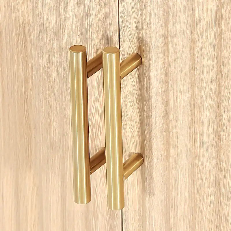 Meuble à chaussures 5 niveaux grand et cintré de 71 po avec portes - Naturel