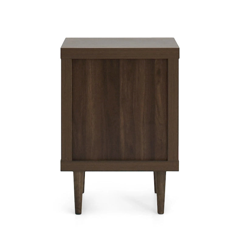 Table de chevet à 2 tiroirs style Mid-Century Modern