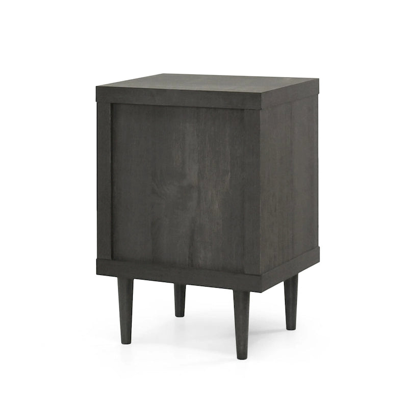Table de chevet à 2 tiroirs style Mid-Century Modern