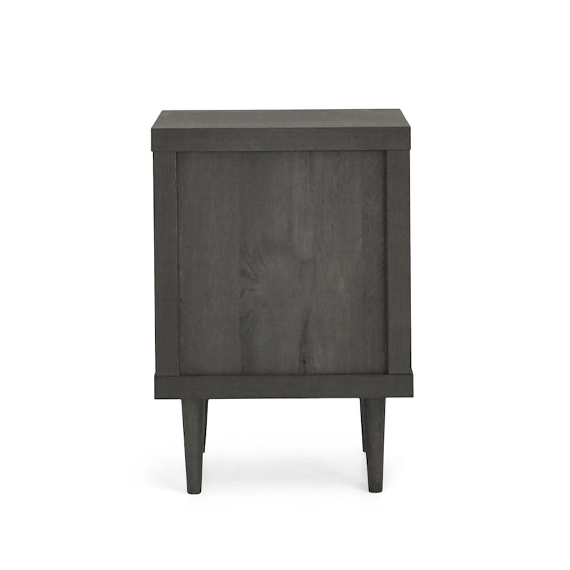 Table de chevet à 2 tiroirs style Mid-Century Modern
