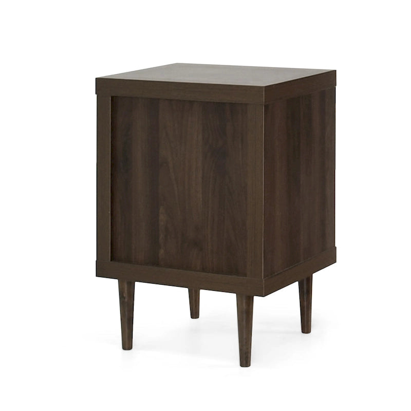 Table de chevet à 2 tiroirs style Mid-Century Modern