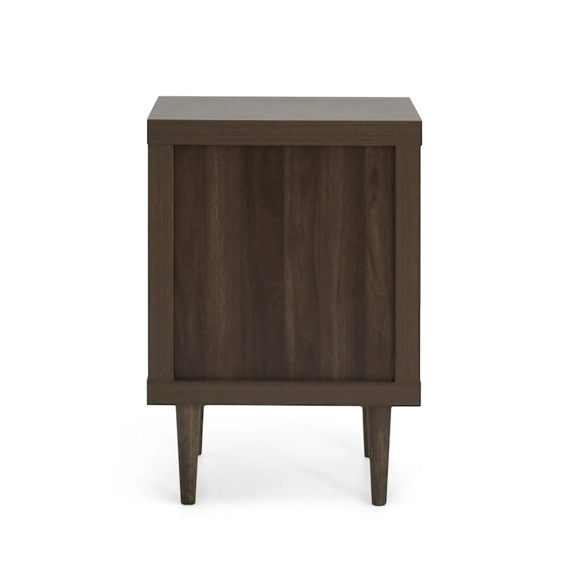 Table de chevet à 2 tiroirs style Mid-Century Modern