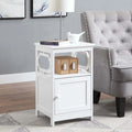 Convenience Concepts Omega End Table with Storage Cabinet and Shelf
