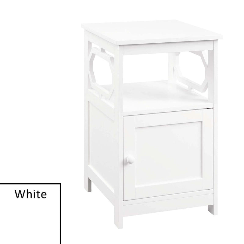 Table d'appoint avec armoire de rangement et étagère