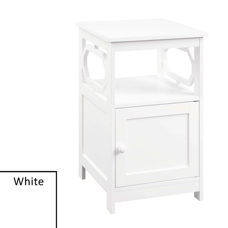 Table d'appoint avec armoire de rangement et étagère
