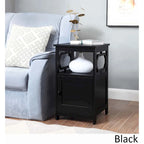 Table d'appoint avec armoire de rangement et étagère