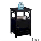 Table d'appoint avec armoire de rangement et étagère