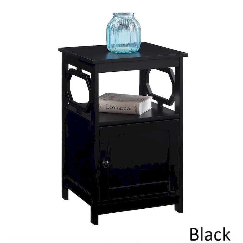 Table d'appoint avec armoire de rangement et étagère