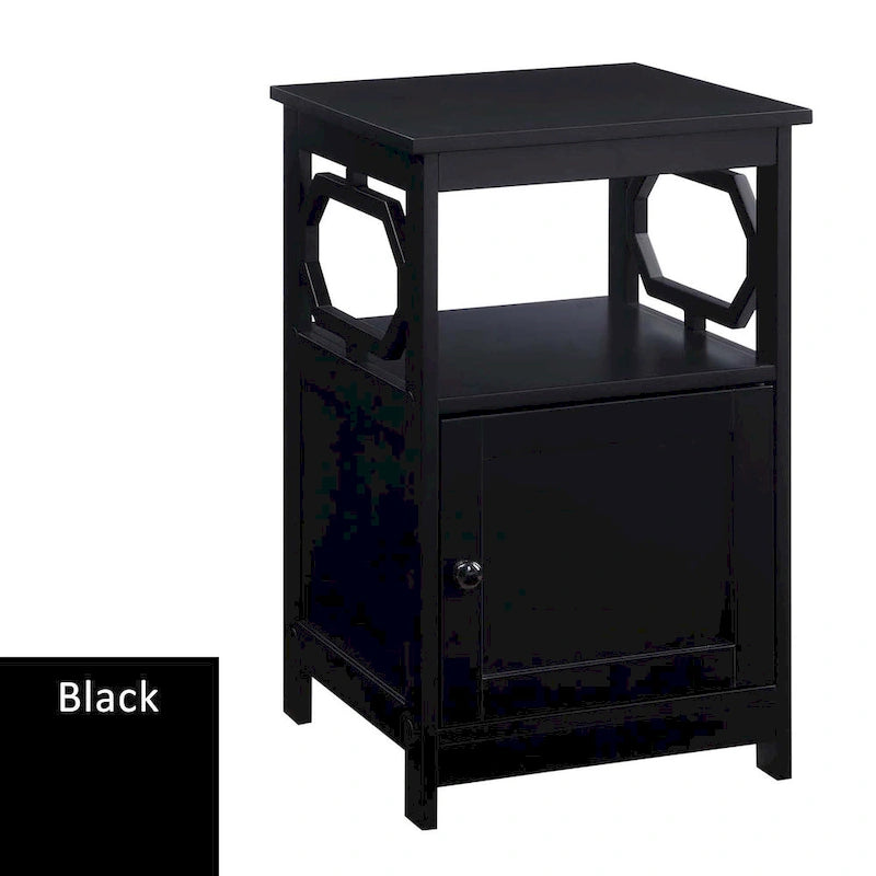 Table d'appoint avec armoire de rangement et étagère