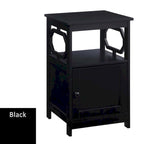 Table d'appoint avec armoire de rangement et étagère
