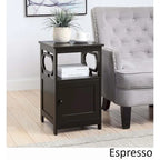 Table d'appoint avec armoire de rangement et étagère