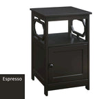Table d'appoint avec armoire de rangement et étagère