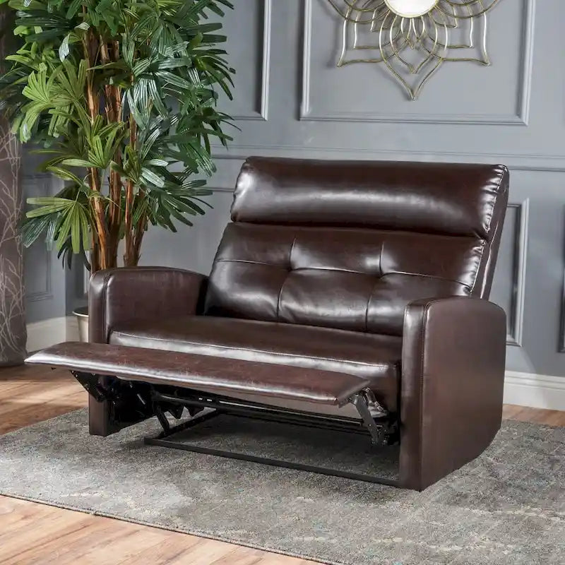 Fauteuil club inclinable 2 places en similicuir