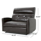 Fauteuil club inclinable 2 places en similicuir
