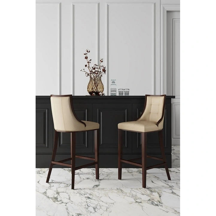 Tabouret de bar en bois de noyer et de hêtre de 45 po (ensemble de 2)