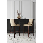 Tabouret de bar en bois de noyer et de hêtre de 45 po (ensemble de 2)