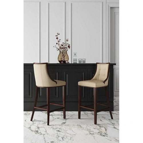 Tabouret de bar en bois de noyer et de hêtre de 45 po (ensemble de 2)