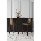 Tabouret de bar en bois de noyer et de hêtre de 45 po (ensemble de 2)