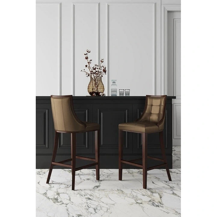 Tabouret de bar en bois de noyer et de hêtre de 45 po (ensemble de 2)