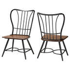 Carbon Loft Rudolph Industrial Metal and Wood Dining Chairs (Set of 2)
