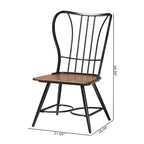 Chaises de salle à manger industrielles en métal et bois (lot de 2)
