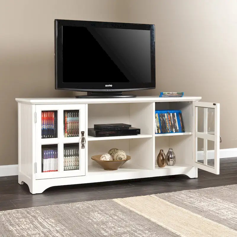 Meuble TV Blanc pour téléviseurs jusqu'à 50 pouces