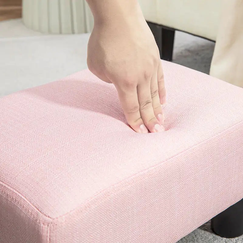 Repose-pieds ottoman en lin, modèle cube moderne 16