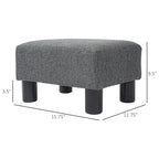 Repose-pieds ottoman en lin, modèle cube moderne 16