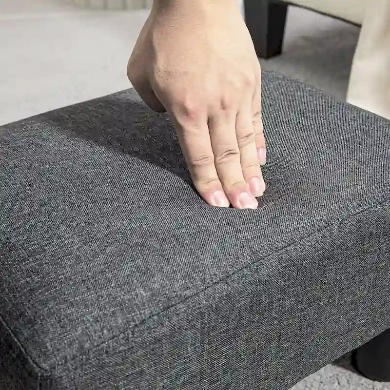 Repose-pieds ottoman en lin, modèle cube moderne 16
