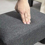 Repose-pieds ottoman en lin, modèle cube moderne 16