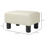 Repose-pieds ottoman en lin, modèle cube moderne 16