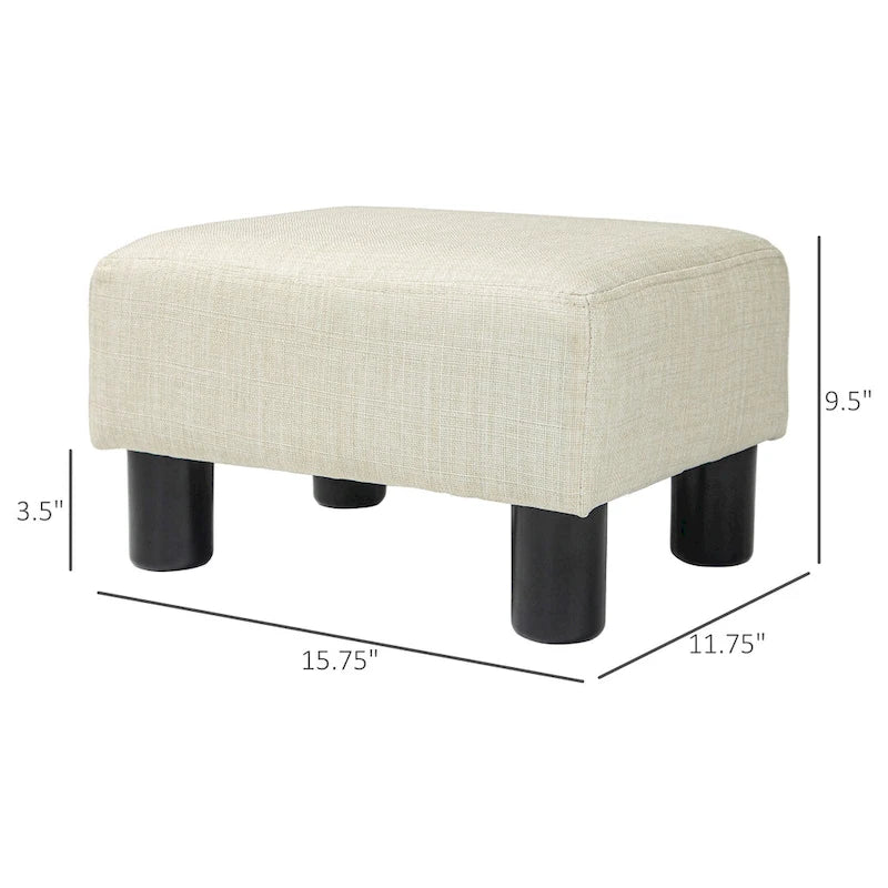 Repose-pieds ottoman en lin, modèle cube moderne 16